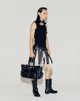 Solene Medium - Pebbled Black