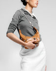 Agatha Studs - Tan Brown