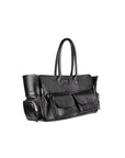 Solene Medium - Pebbled Black