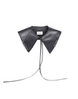 Leather Ring Collar - Black