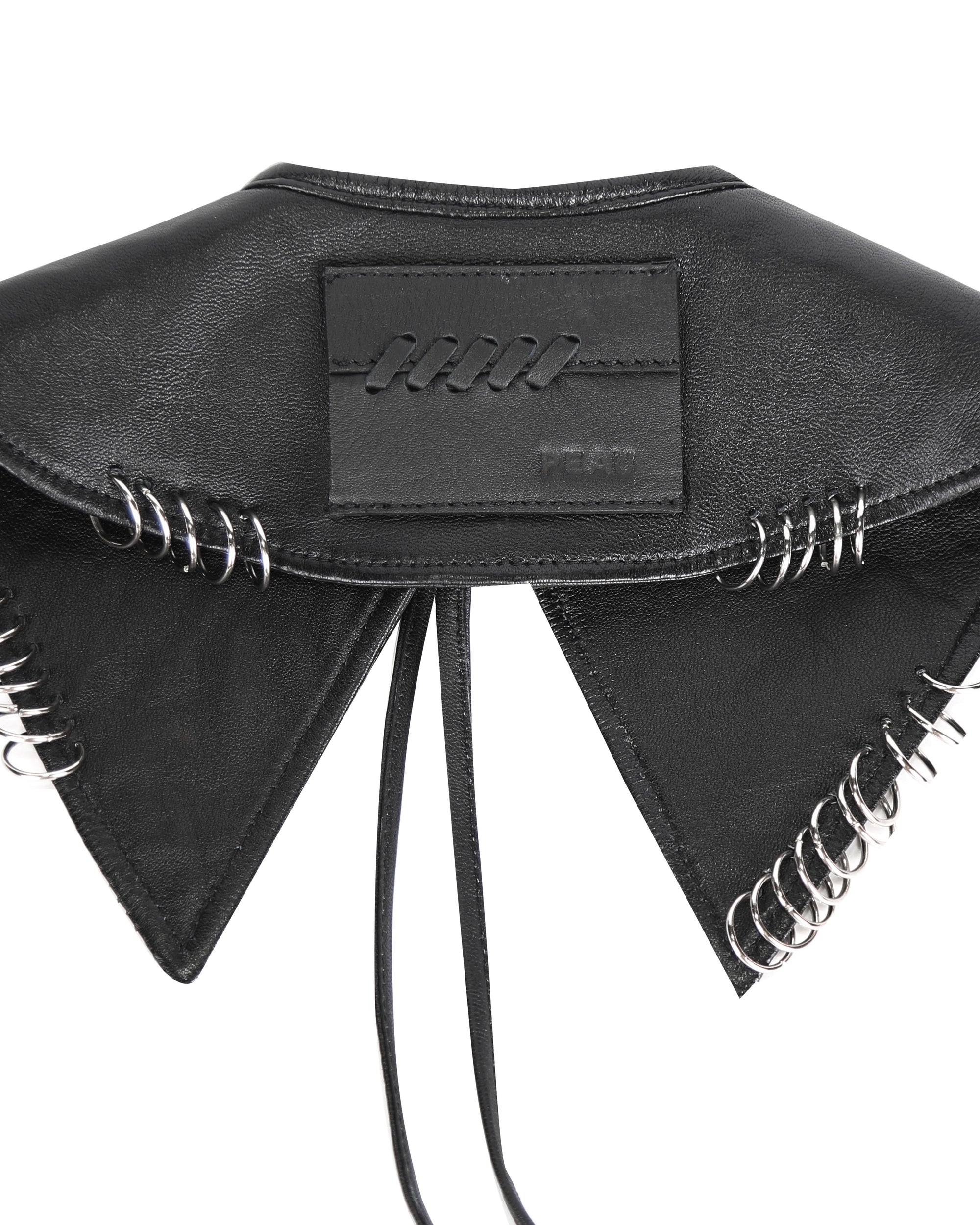 Leather Ring Collar - Black