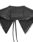 Leather Ring Collar - Black