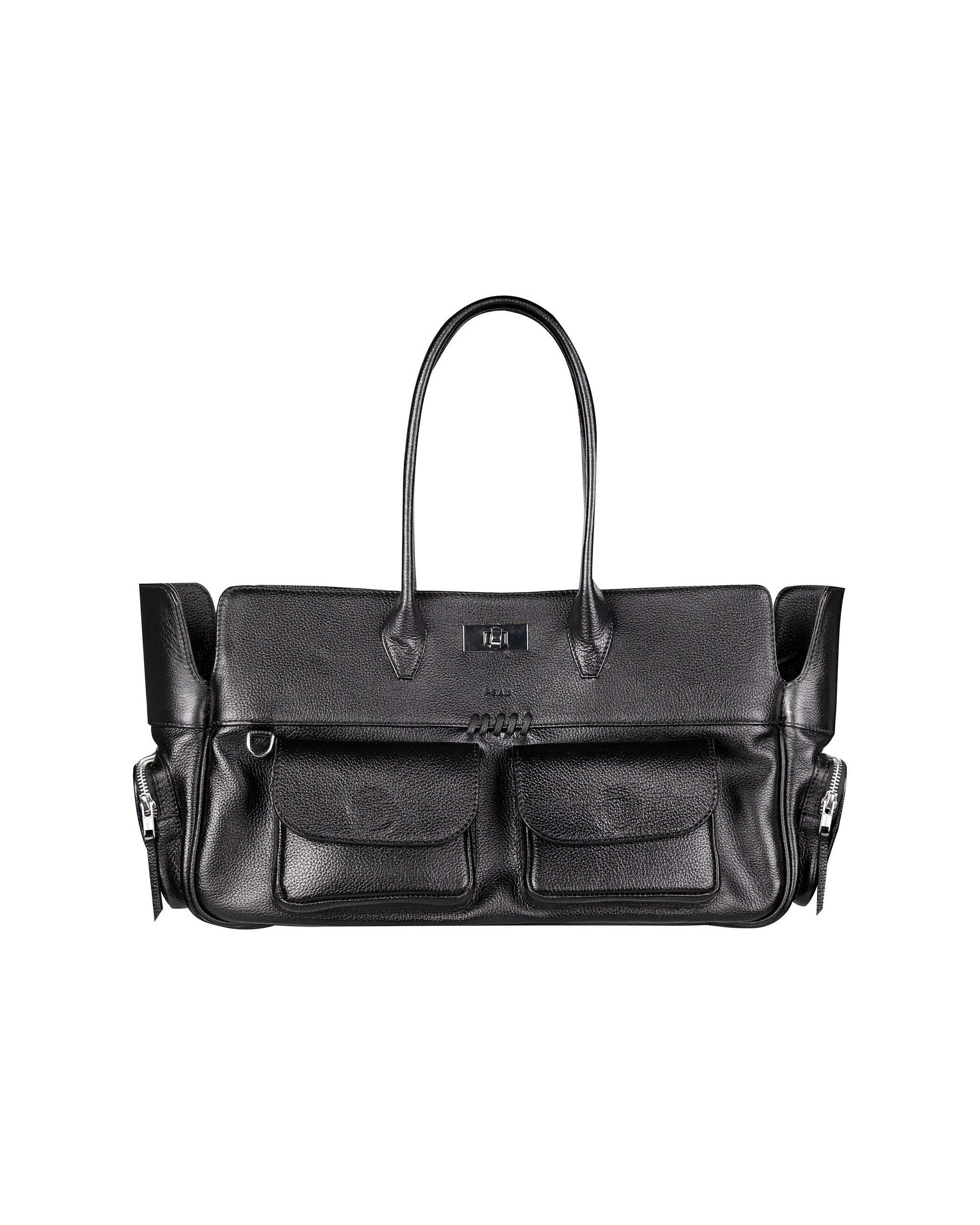Solene Medium - Pebbled Black