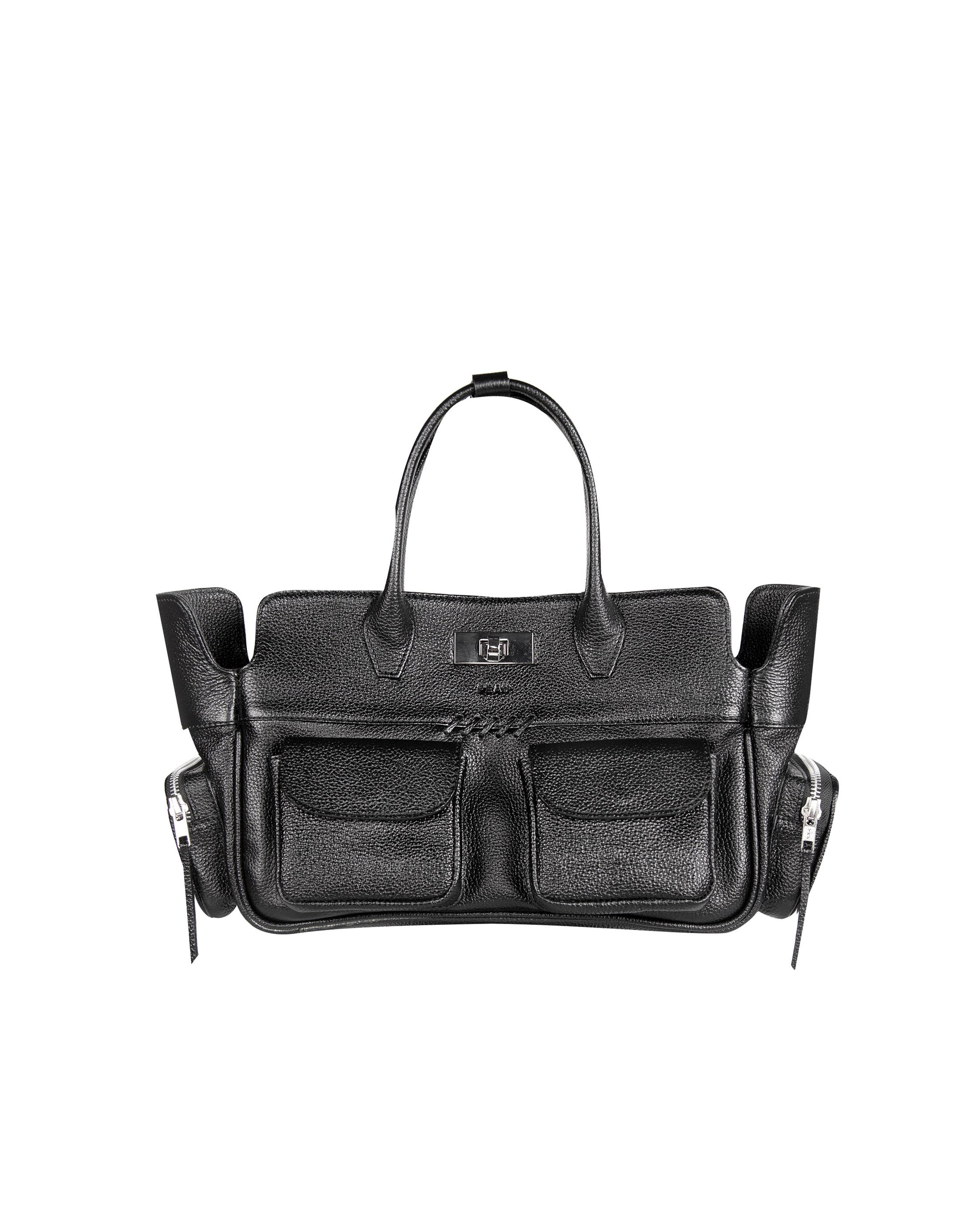 Solene Small - Pebbled Black