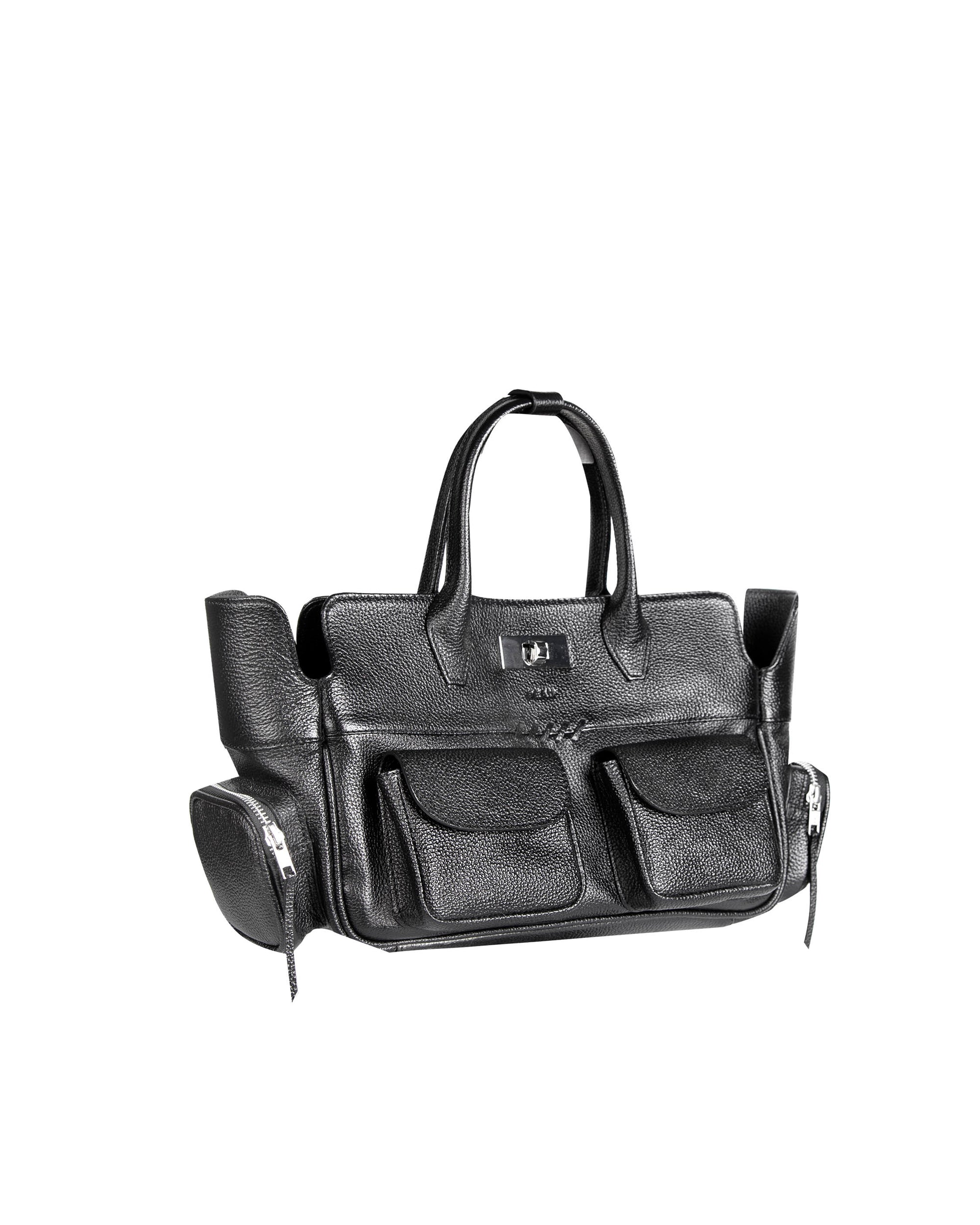 Solene Small - Pebbled Black